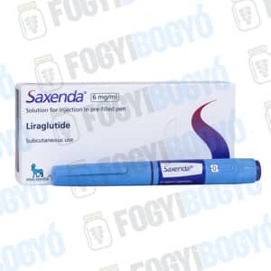 Saxenda 6 mg előretöltött injekciós toll doboz és eszköz.