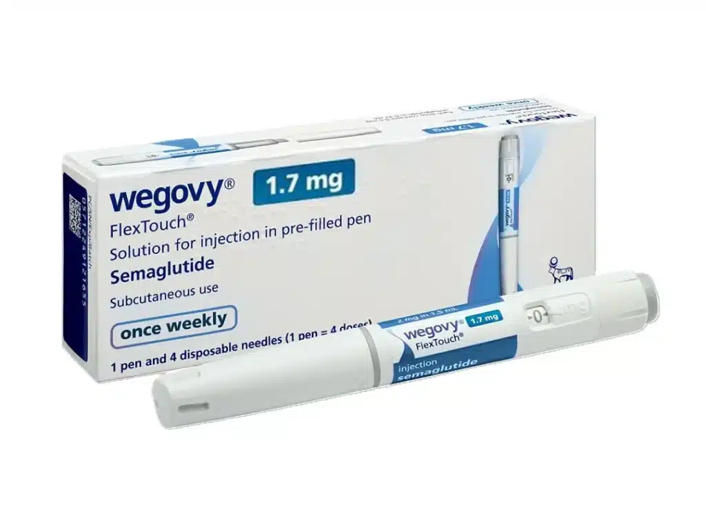 Wegovy tabletta 1.7 mg kiszerelés, FlexTouch injekciós toll dobozban.